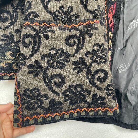 Vintage Icelandic Design Wool Blend European Button Closure Sweater - Picture 4 of 12